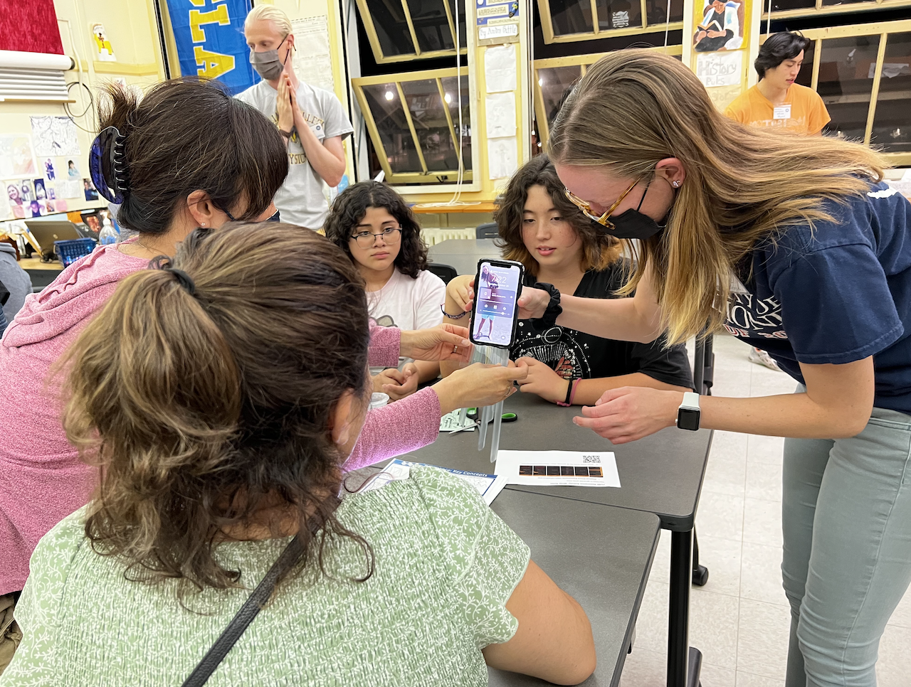 This image of Lillian at Family Science Night using Quantum Qit #2