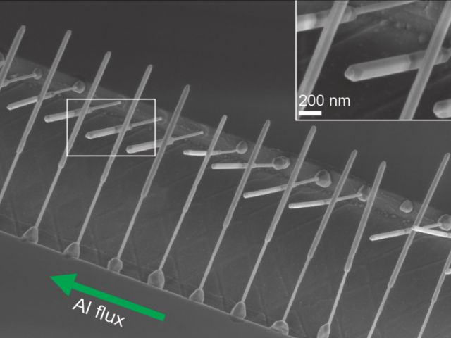 Epitaxial growth of superconductors on semiconductor nanowires following in-situ surface cleaning.